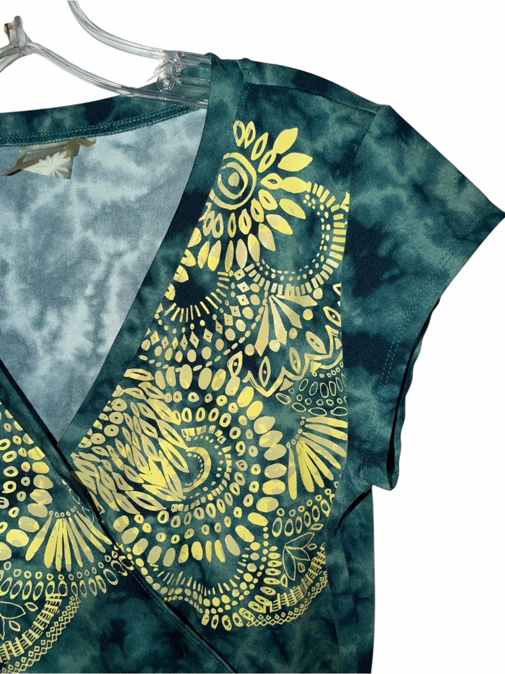 Athleta Nectar Tattooed Surplice Stretch Dress Teal Size size Medium - Picture 4 of 9